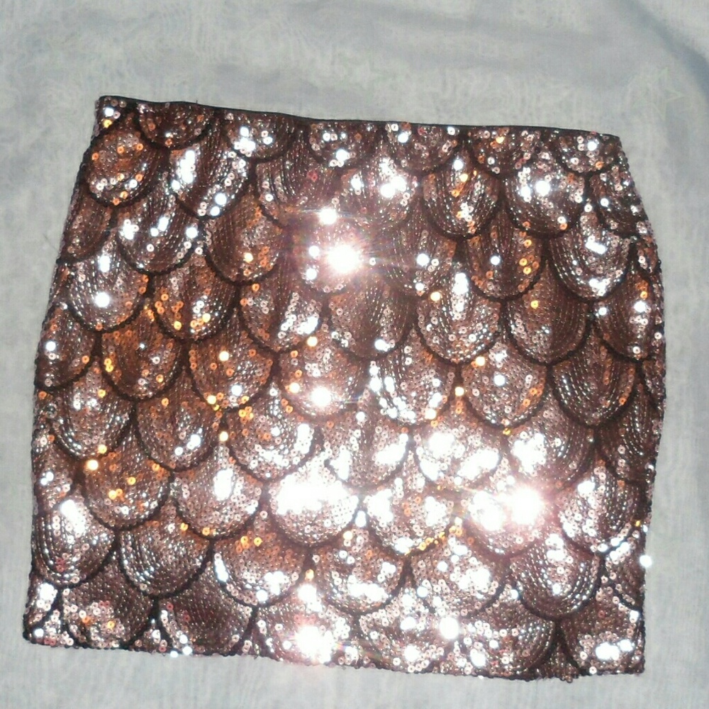 Pink mermaid sequin skirt